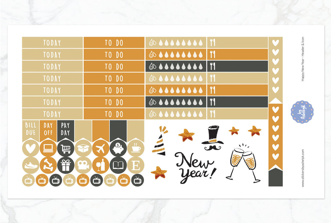 New Year Weekly Kit  - Functional Sheet