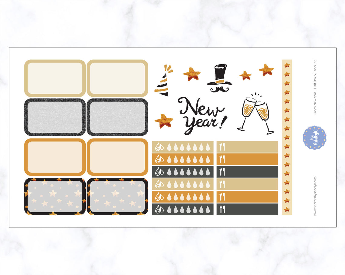 New Year Weekly Kit  - Half Box Sheet