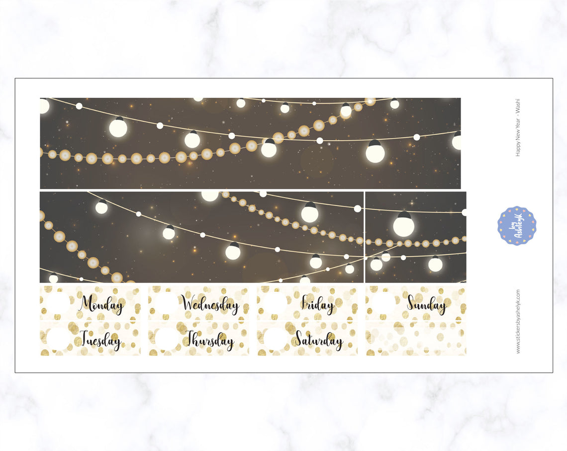 New Year Weekly Kit  - Washi Sheet