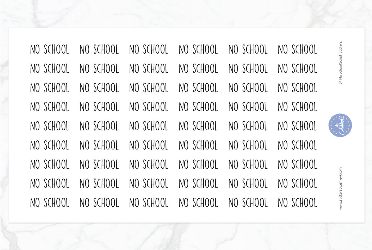 No School Lettering Planner Stickers – Stickers by AshleyK