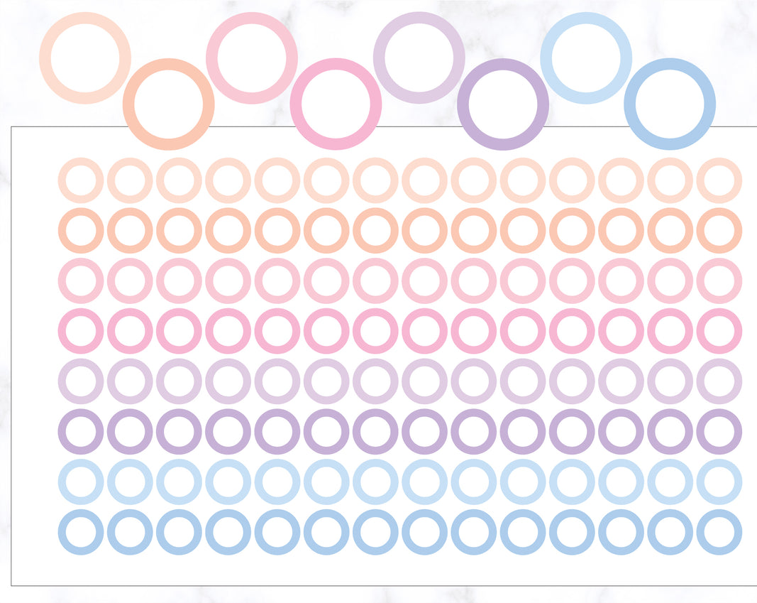 Outline Circle Stickers 