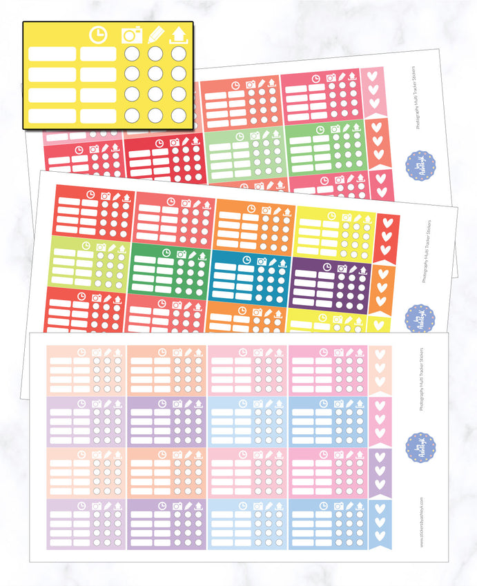 Photography Multi Tracker Stickers