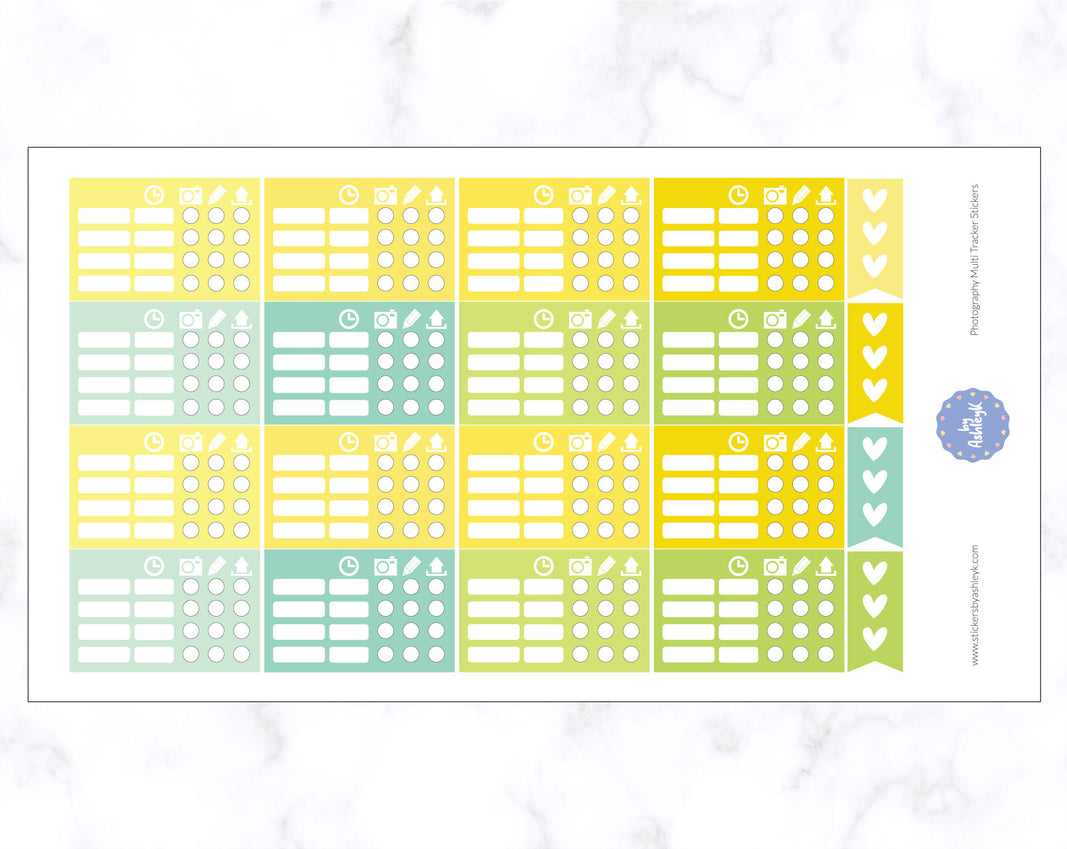 Photography Multi Tracker Stickers - Lemon&Lime