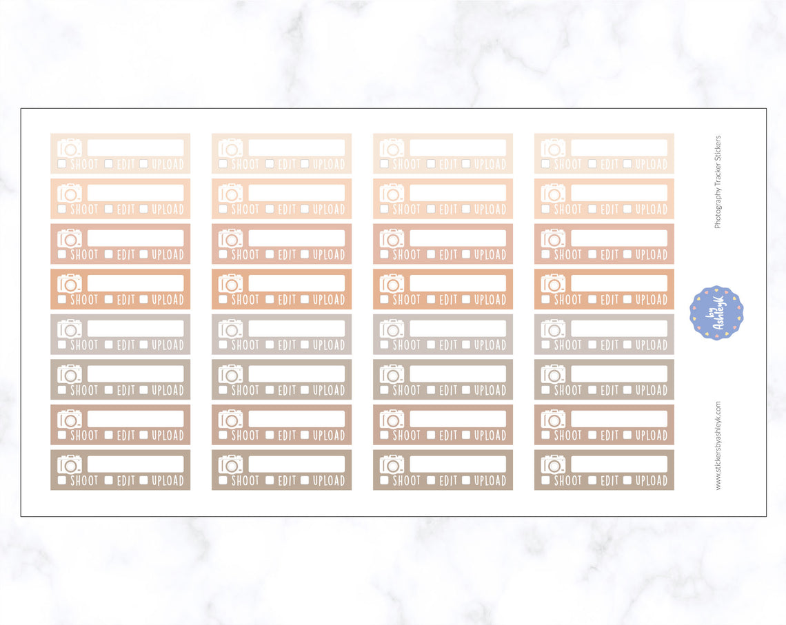 Photography Shoot Edit Upload Stickers - Beige Neutral