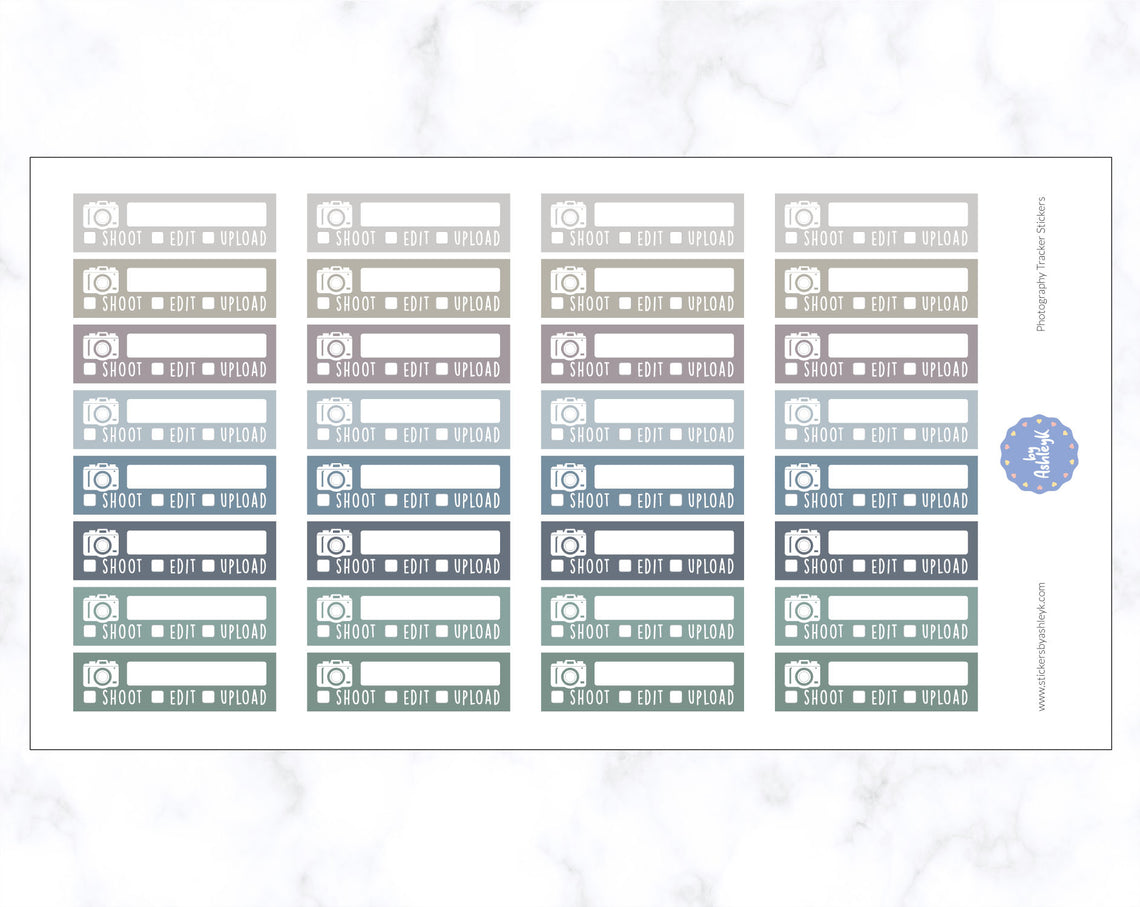 Photography Shoot Edit Upload Stickers - Modern Neutral