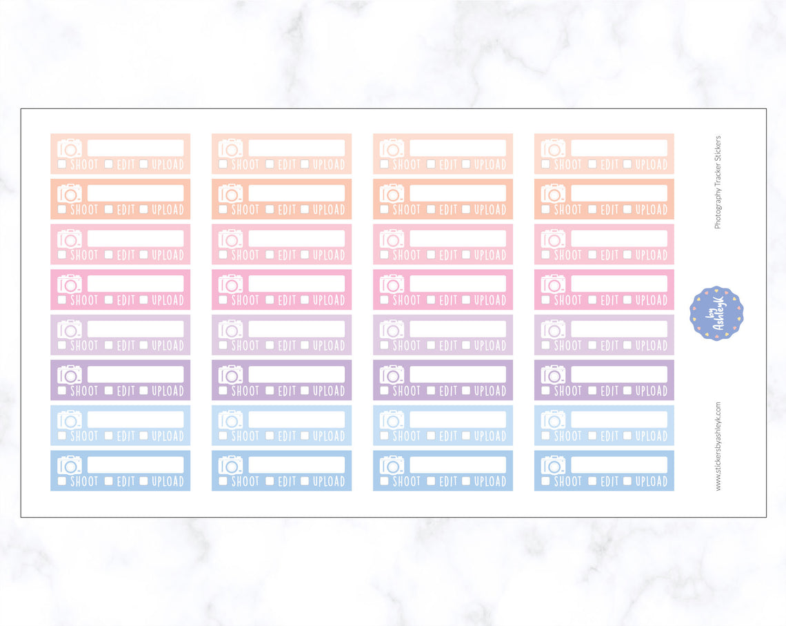 Photography Shoot Edit Upload Stickers - Pastel Sunset