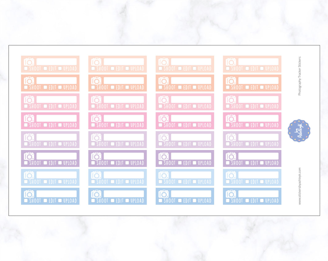 Photography Shoot Edit Upload Stickers - Pastel Sunset