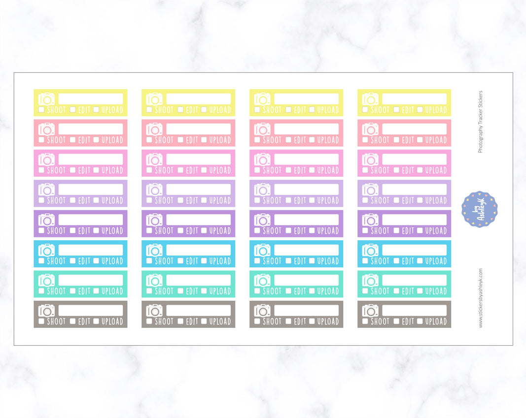 Photography Shoot Edit Upload Stickers - Pastel