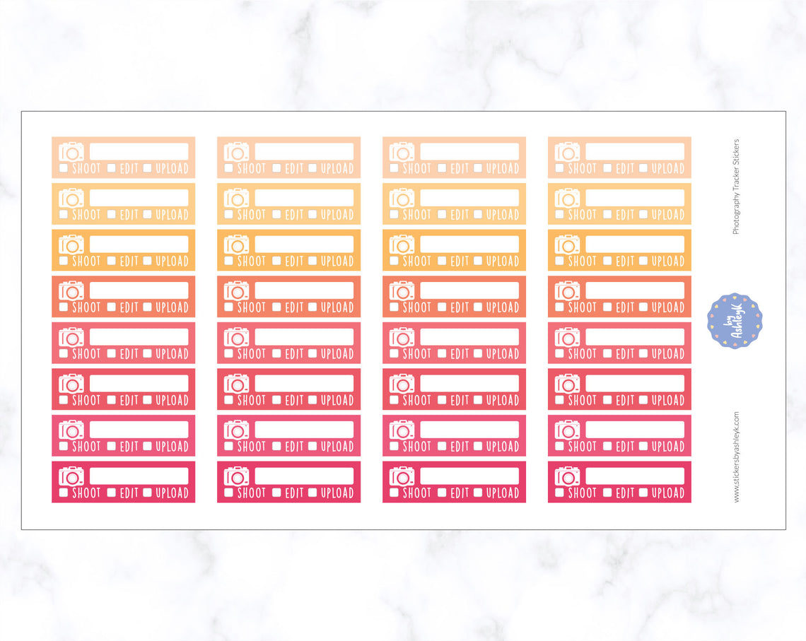 Photography Shoot Edit Upload Stickers - Peach