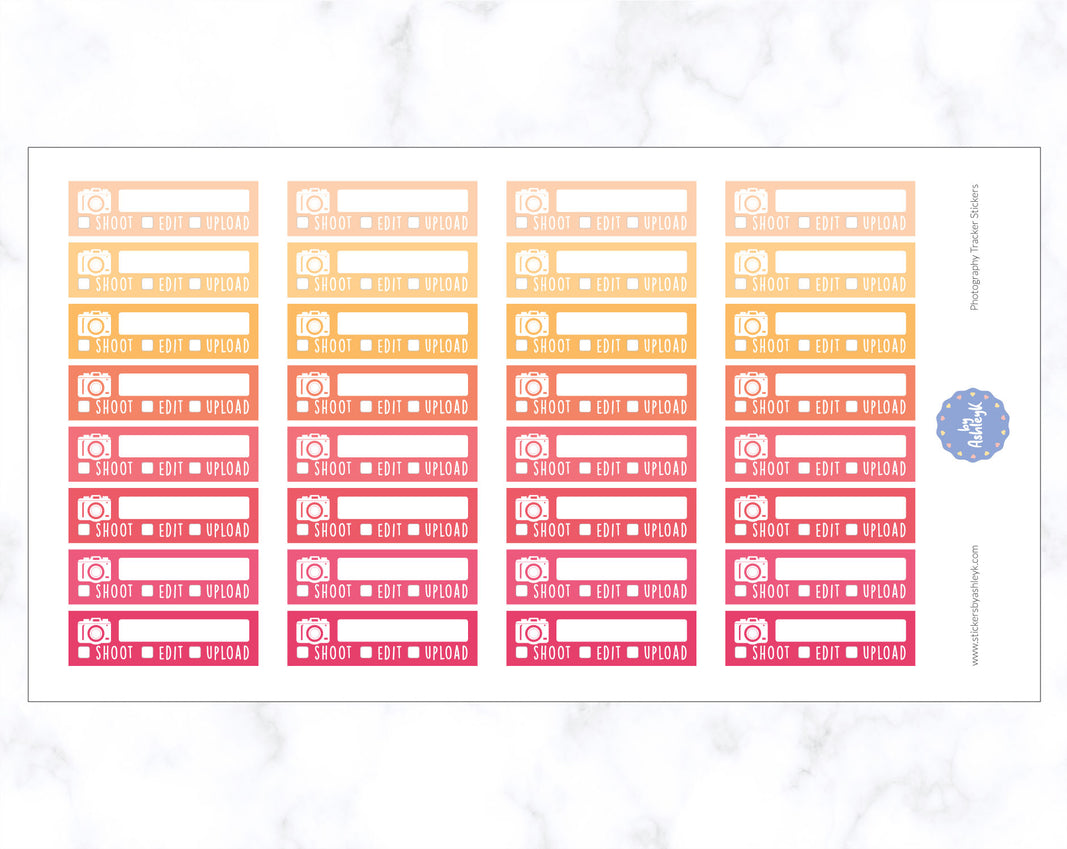 Photography Shoot Edit Upload Stickers - Peach