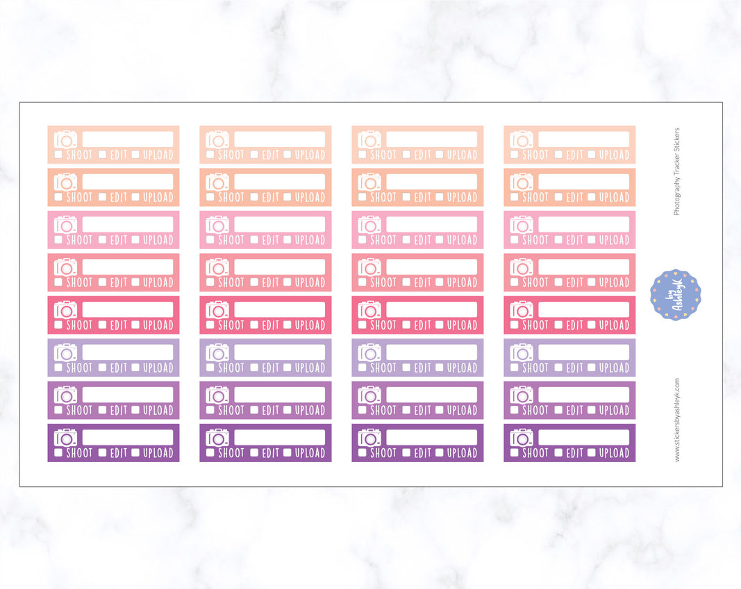 Photography Shoot Edit Upload Stickers - Raspberry