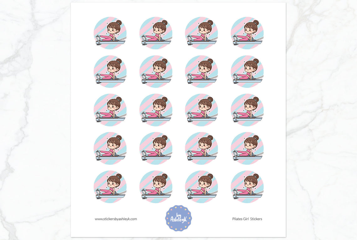 Pilates Girl Planner Stickers