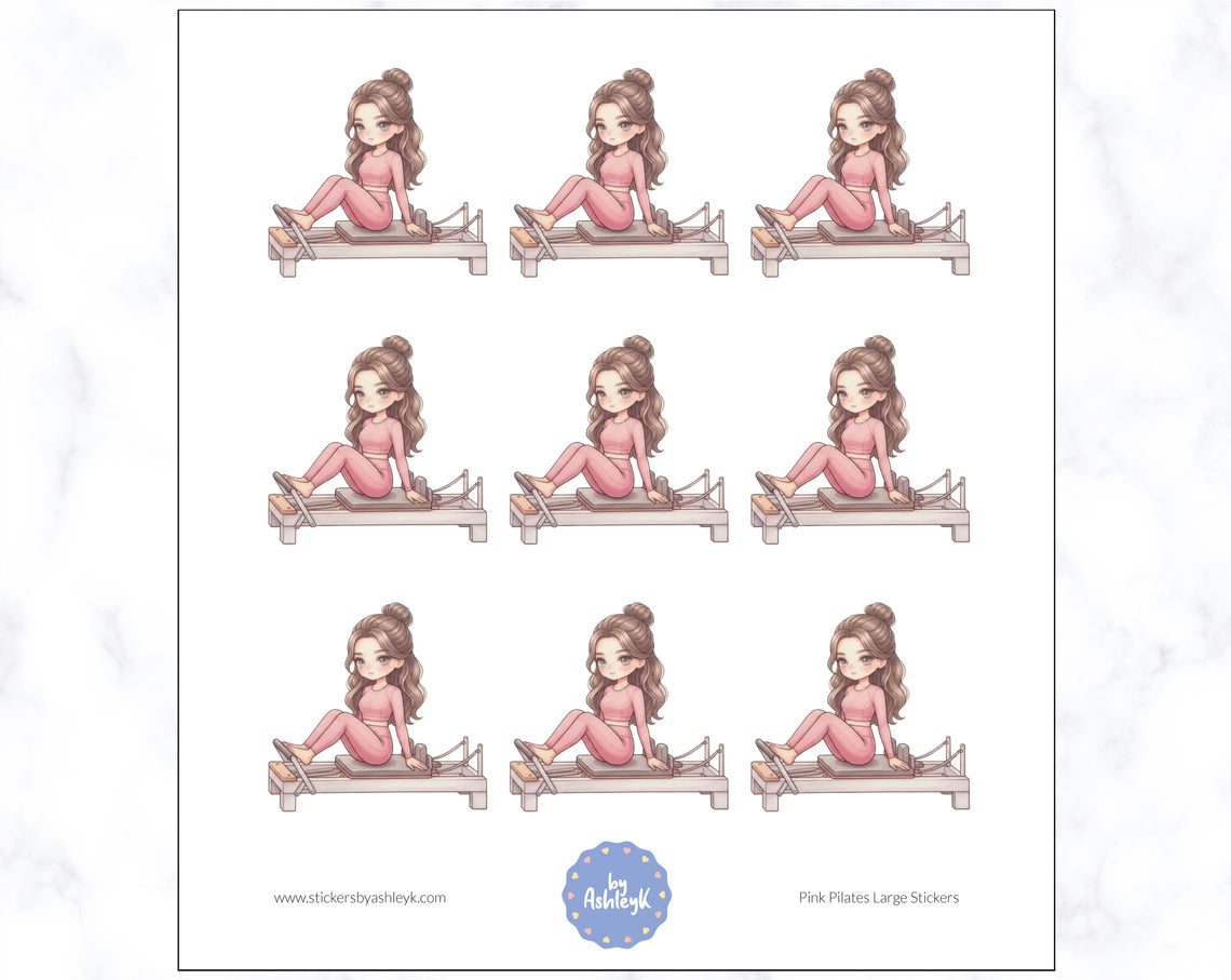 Pink Pilates Large Planner Stickers