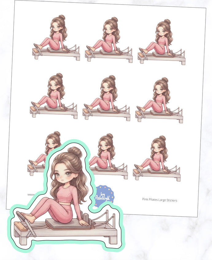 Pink Pilates Large Planner Stickers