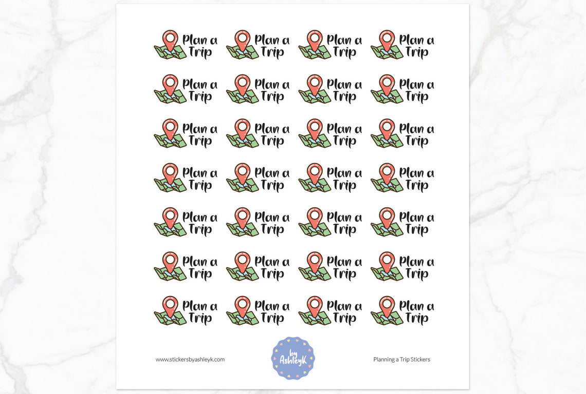Planning a Trip Stickers