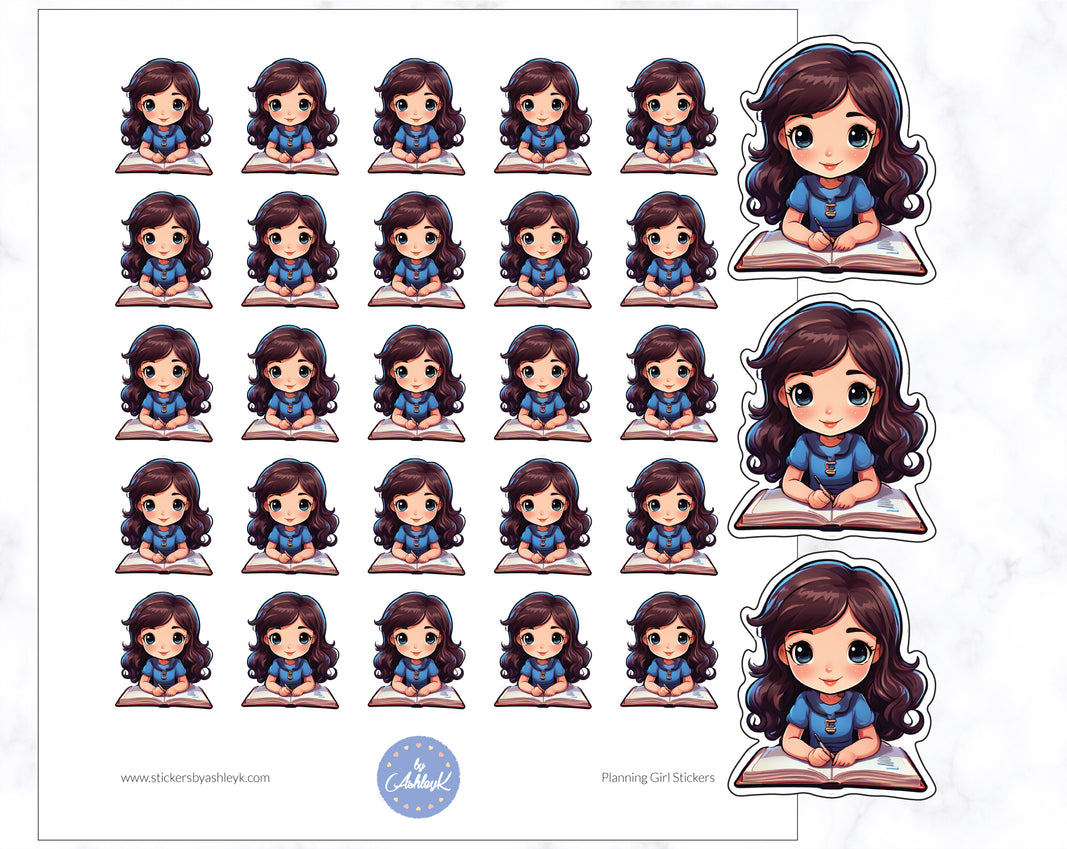 Planning Girl Stickers
