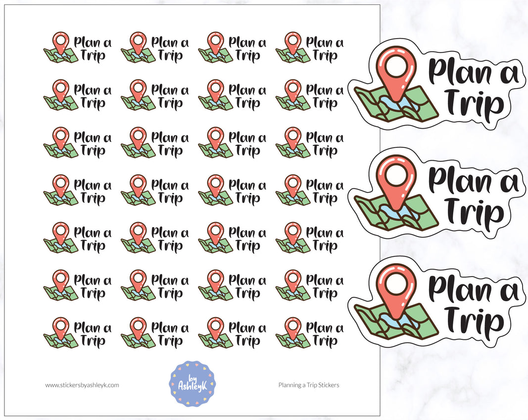 Planning a Trip Stickers