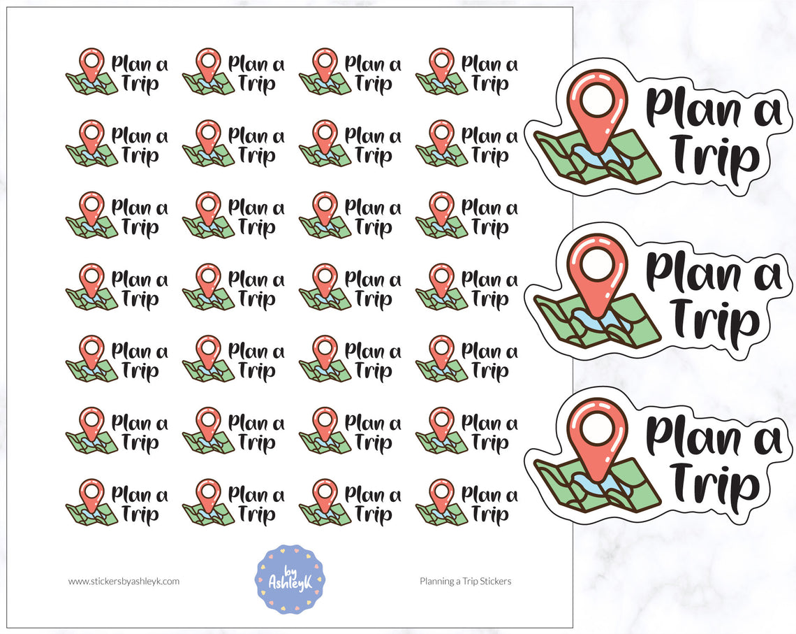 Planning a Trip Stickers