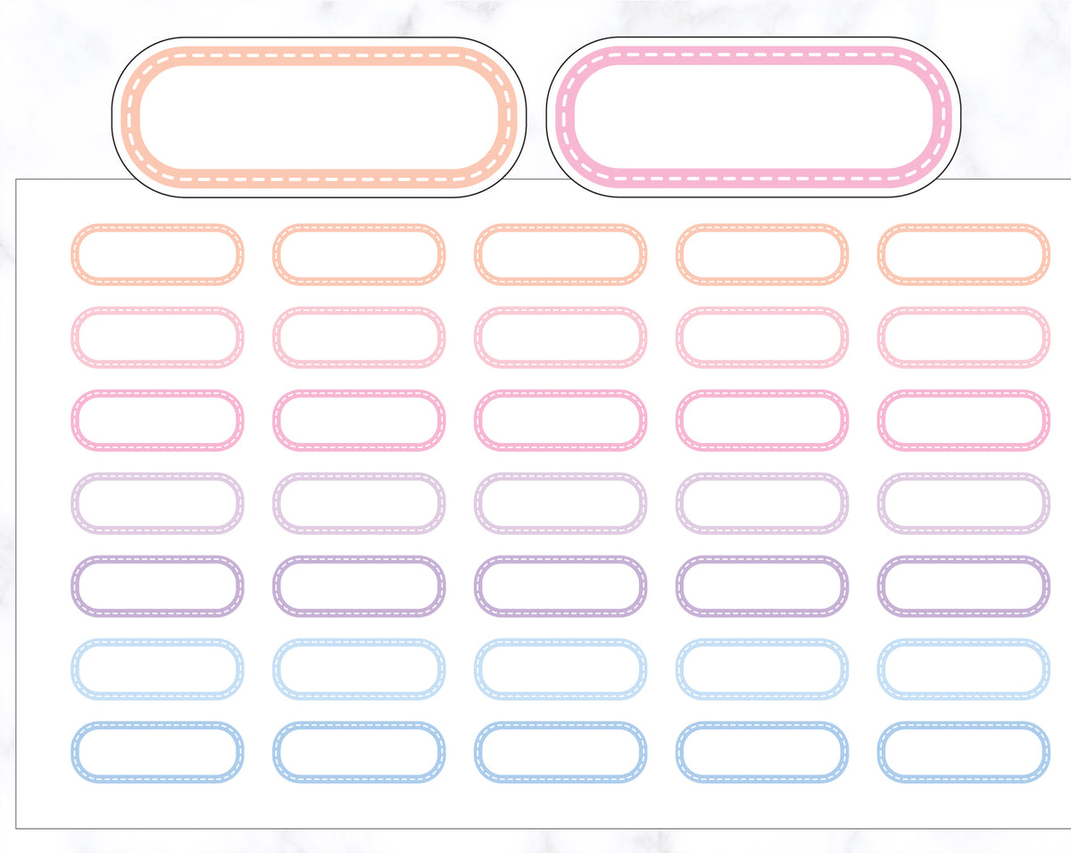 Rounded Corner Dotted Label Planner Stickers – Stickers by AshleyK