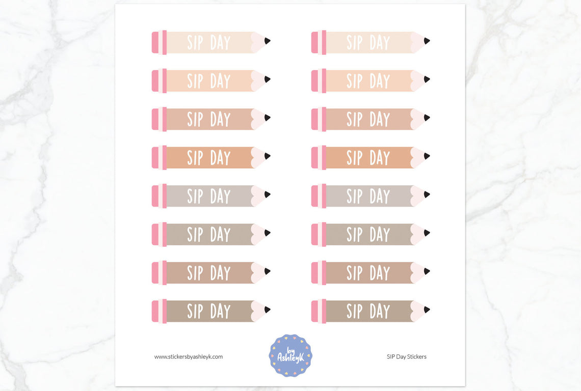 SIP Day Planner Stickers - Beige Neutral