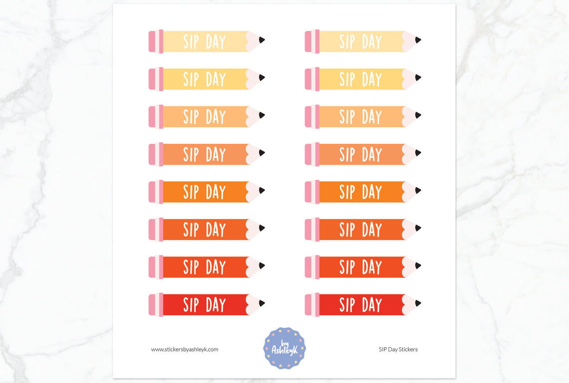 SIP Day Planner Stickers - Orange