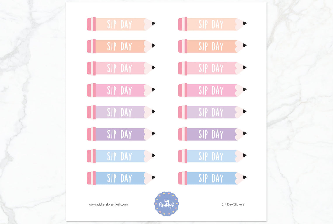 SIP Day Planner Stickers - Pastel Sunset