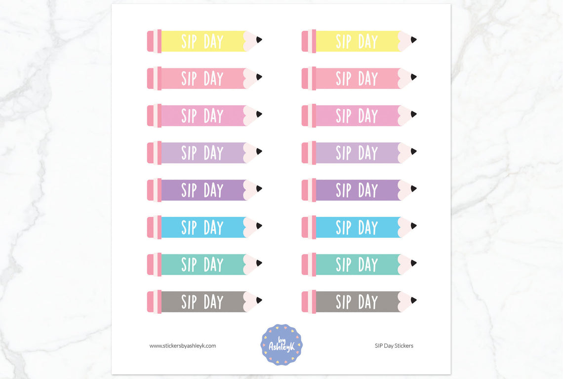 SIP Day Planner Stickers - Pastel