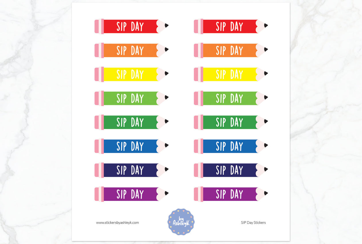 SIP Day Planner Stickers - Rainbow
