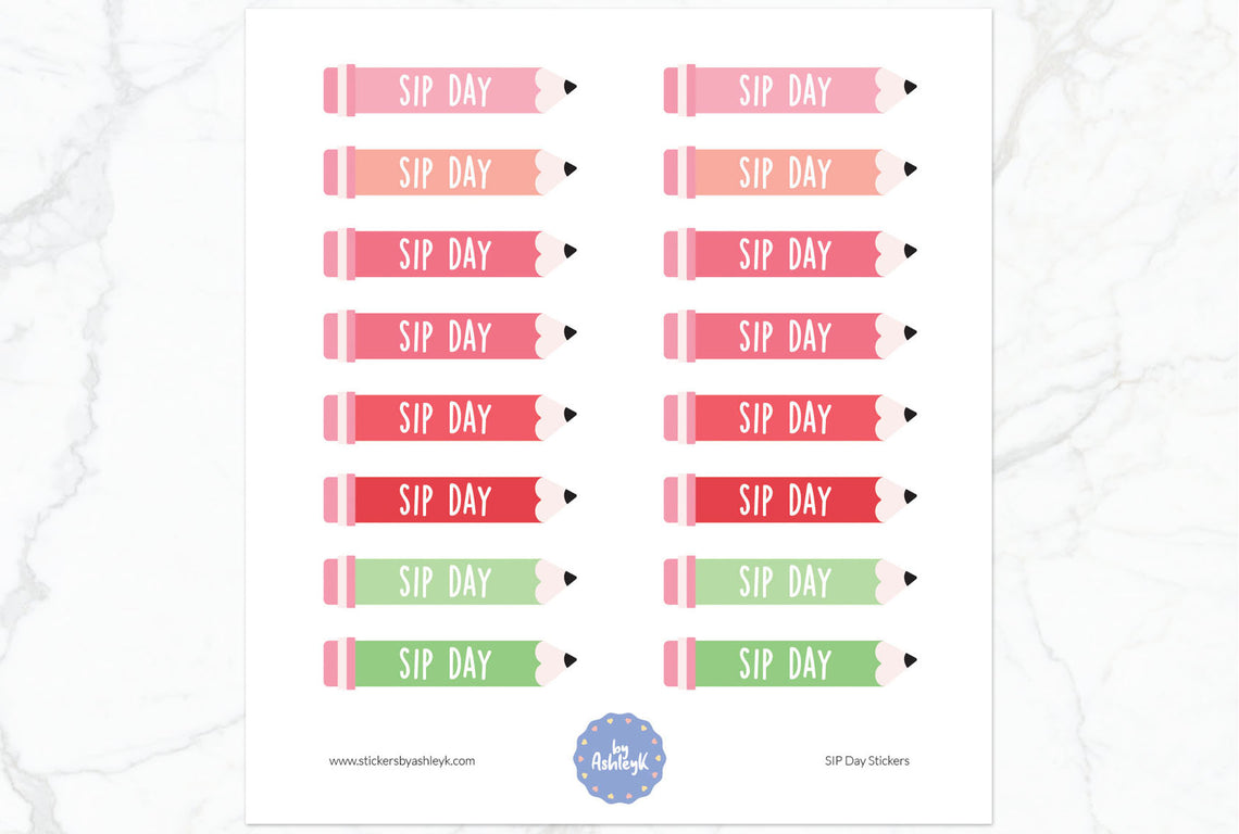 SIP Day Planner Stickers - Strawberry