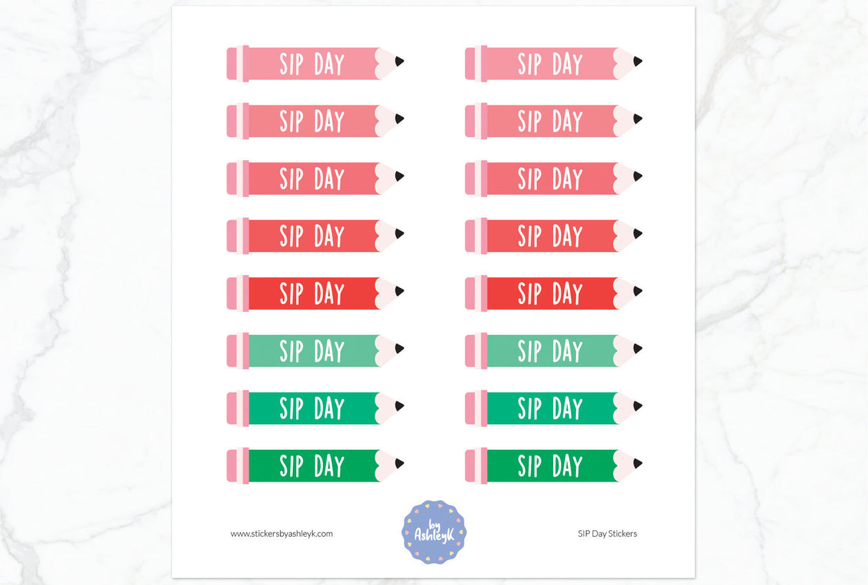 SIP Day Planner Stickers - Watermelon