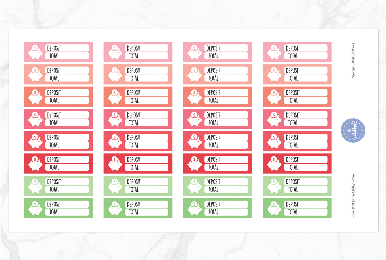 Savings Label Stickers - Strawberry