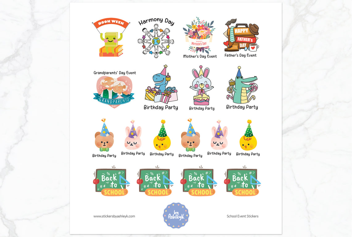 School Events Stickers