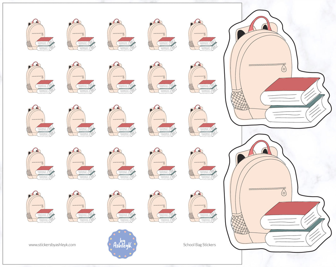 School Bag Planner Stickers