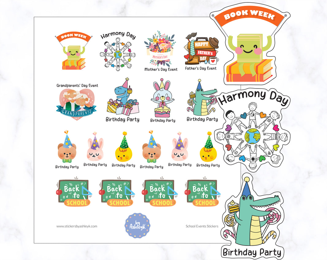 School Events Stickers