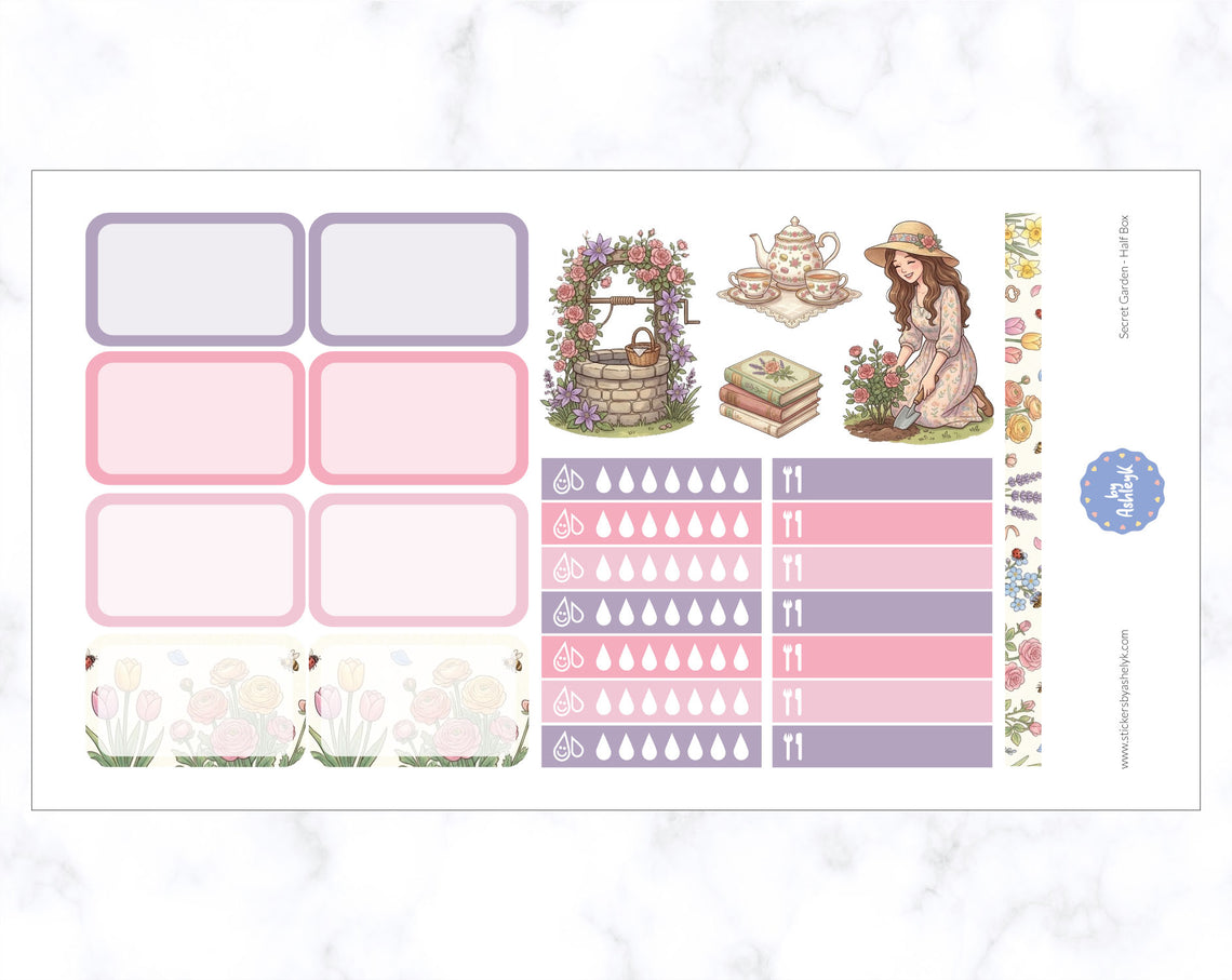 Secret Garden Weekly Kit  - Half Box Sheet