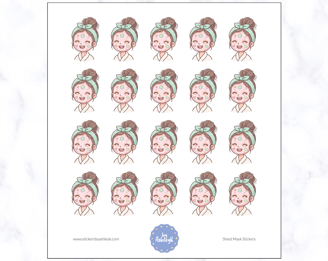 Sheet Mask Planner Stickers