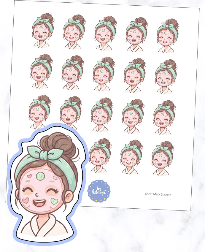 Sheet Mask Planner Stickers