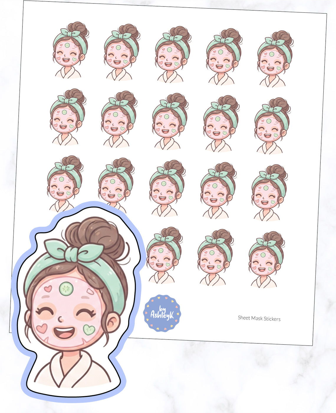 Sheet Mask Planner Stickers