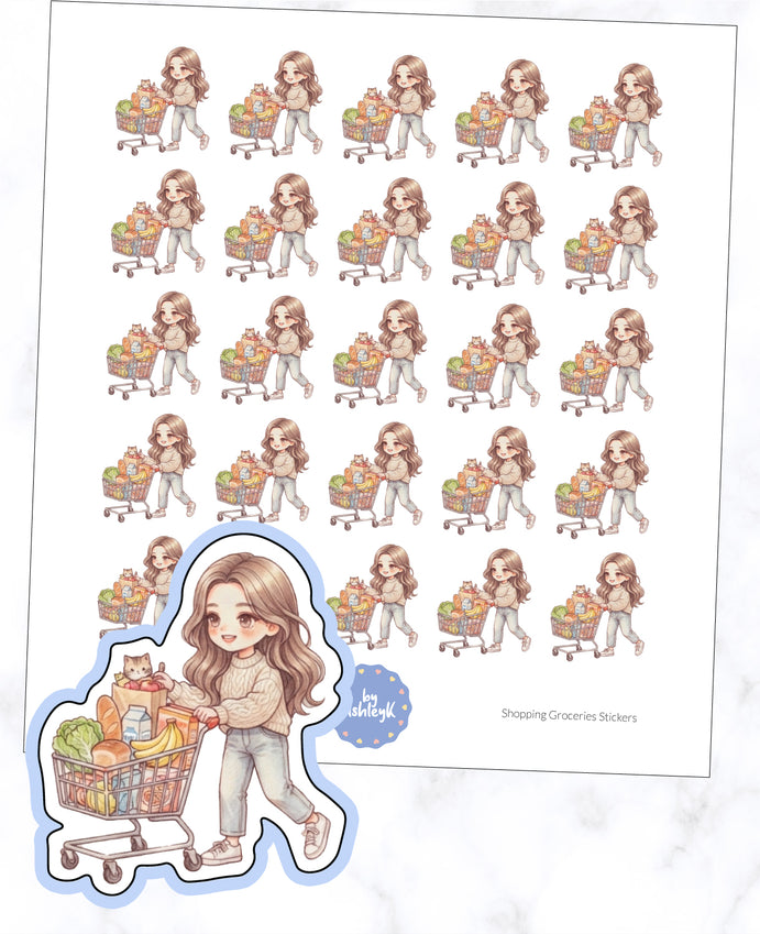Shopping Groceries Planner Stickers