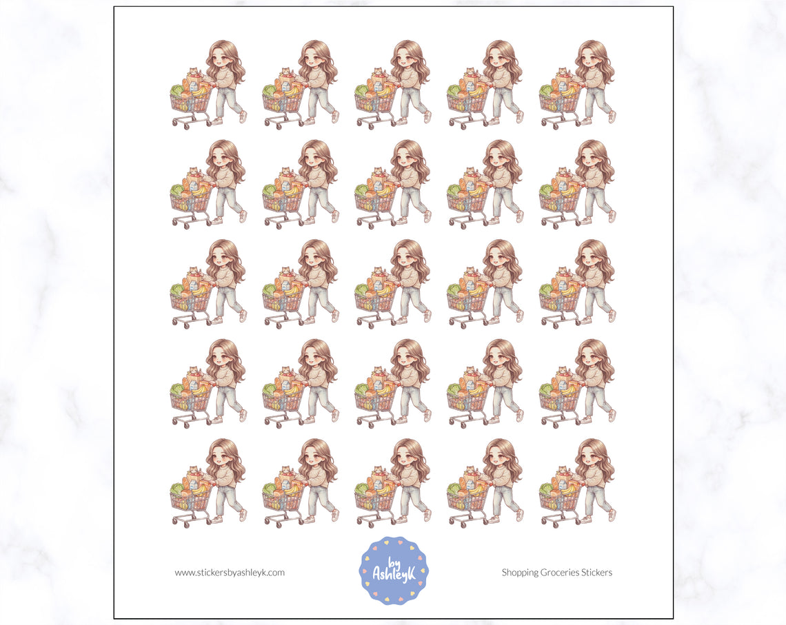 Shopping Groceries Planner Stickers