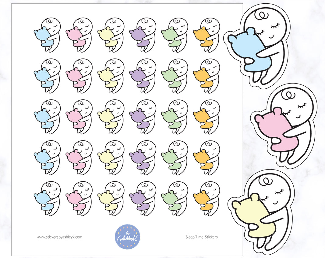 Mini Sleep Time Emoji Stickers