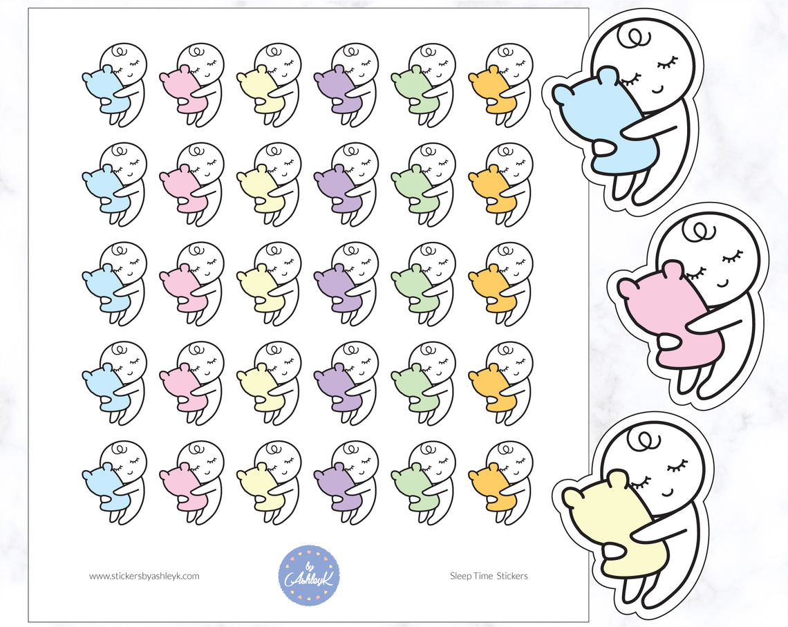 Mini Sleep Time Emoticon Stickers