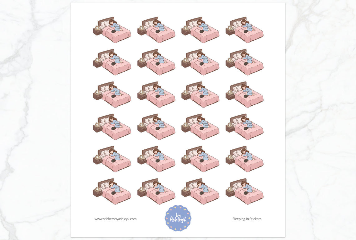 Sleeping In Planner Stickers