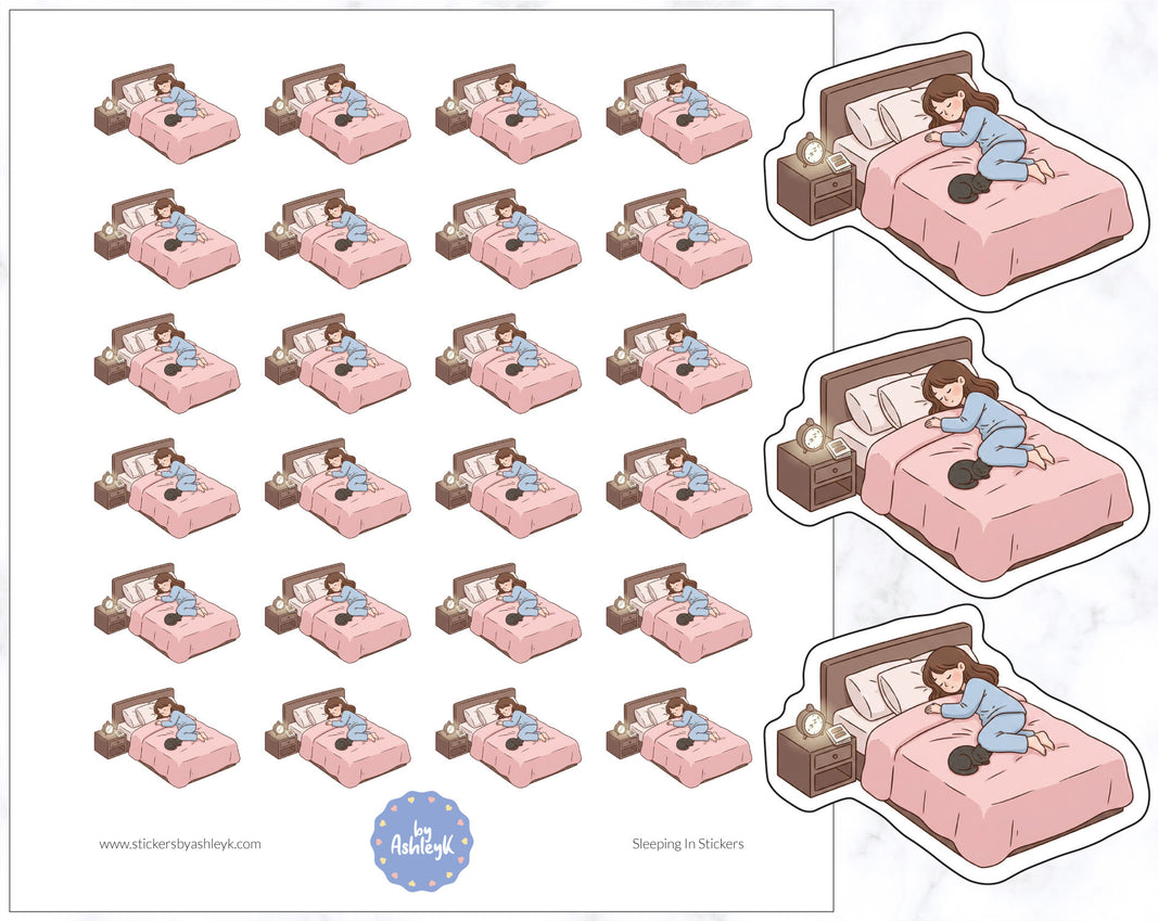 Sleeping In Planner Stickers