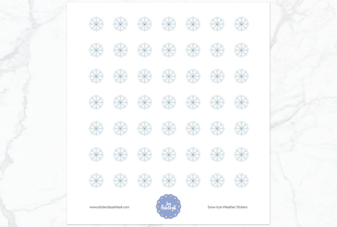 Snow Icon Weather Planner Stickers