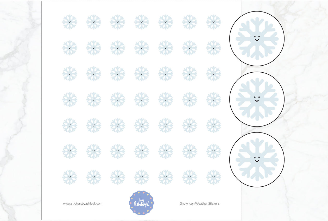 Snow Icon Weather Planner Stickers