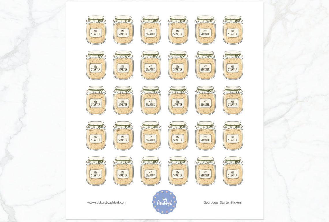 Sourdough Starter Planner Stickers