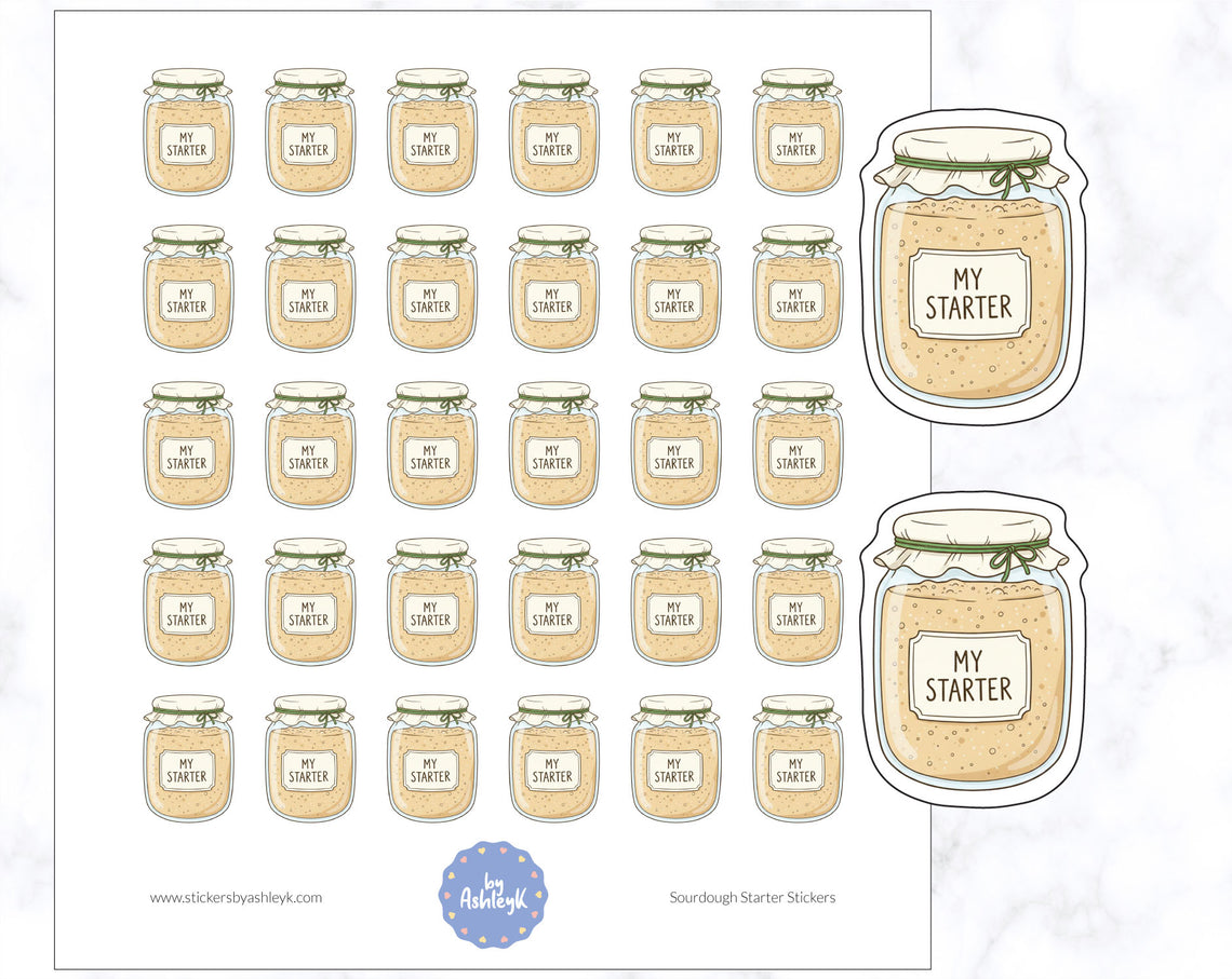 Sourdough Starter Planner Stickers
