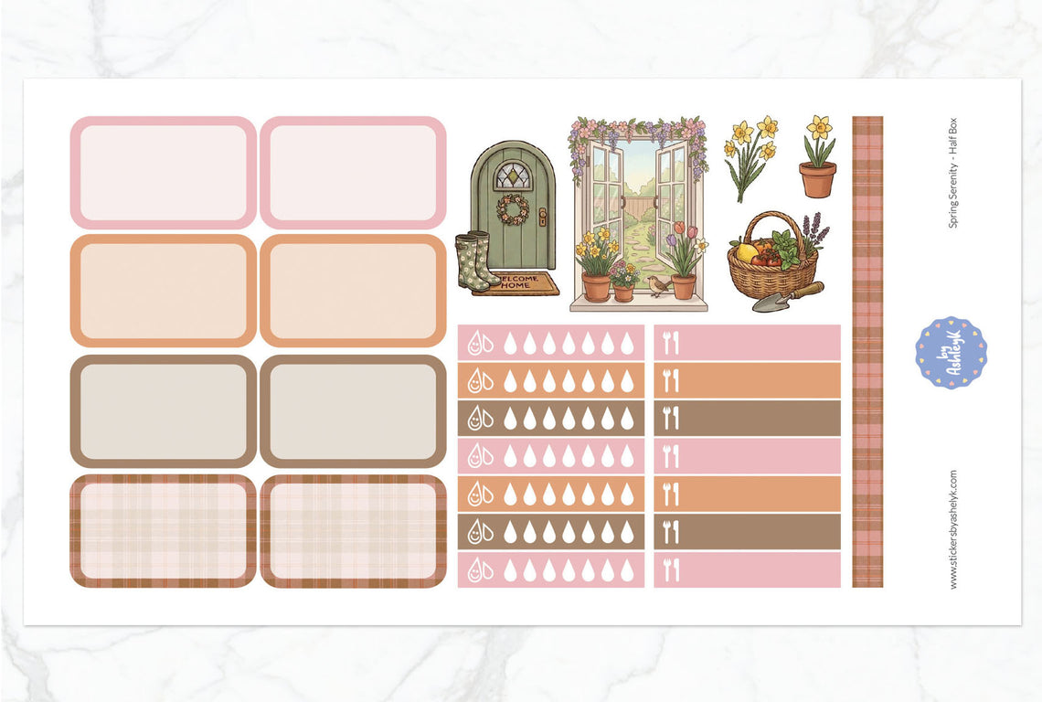 Spring Serenity Weekly Kit  - Half Box Sheet