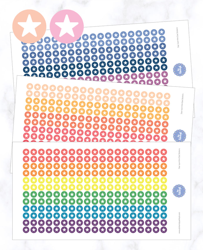 Star Icon Mini Dot Stickers